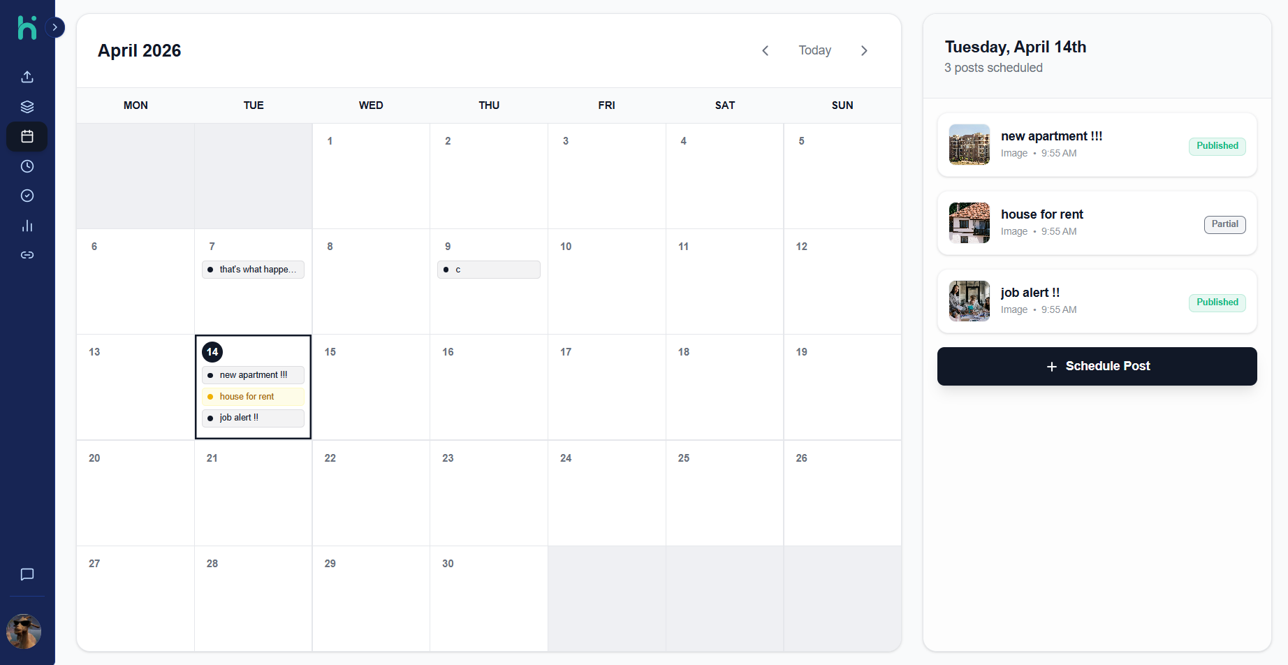 Content Calendar